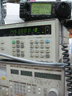 IC-706MK2基準発振周波数調整後の145M送信周波数確認